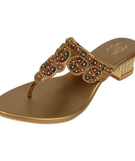 Women Brown Ethnic Traditional Festive Comfort Sandals