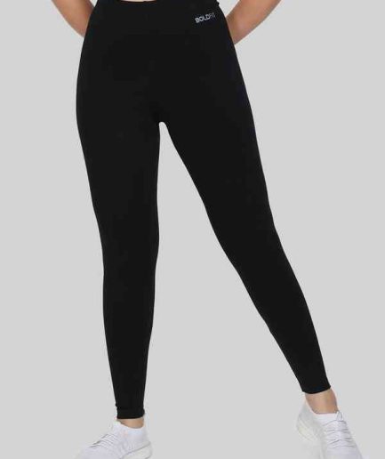 Women Black Stretch Sports Fitness Leggings