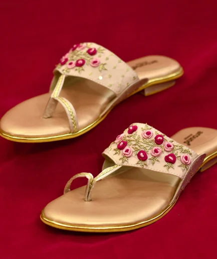 Women Brown Kolhapuri Traditional Handmade Ethnic Flat Chappals