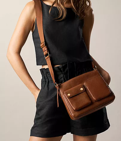 Women Brown Compact Adjustable Strap Cross Body Bag