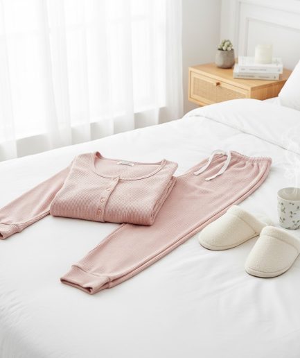 Women Blush Pink Soft Cotton Comfortable Nightwear Set