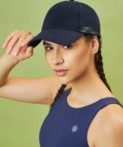 Women Navy Blue Adjustable Outdoor Sports Cap