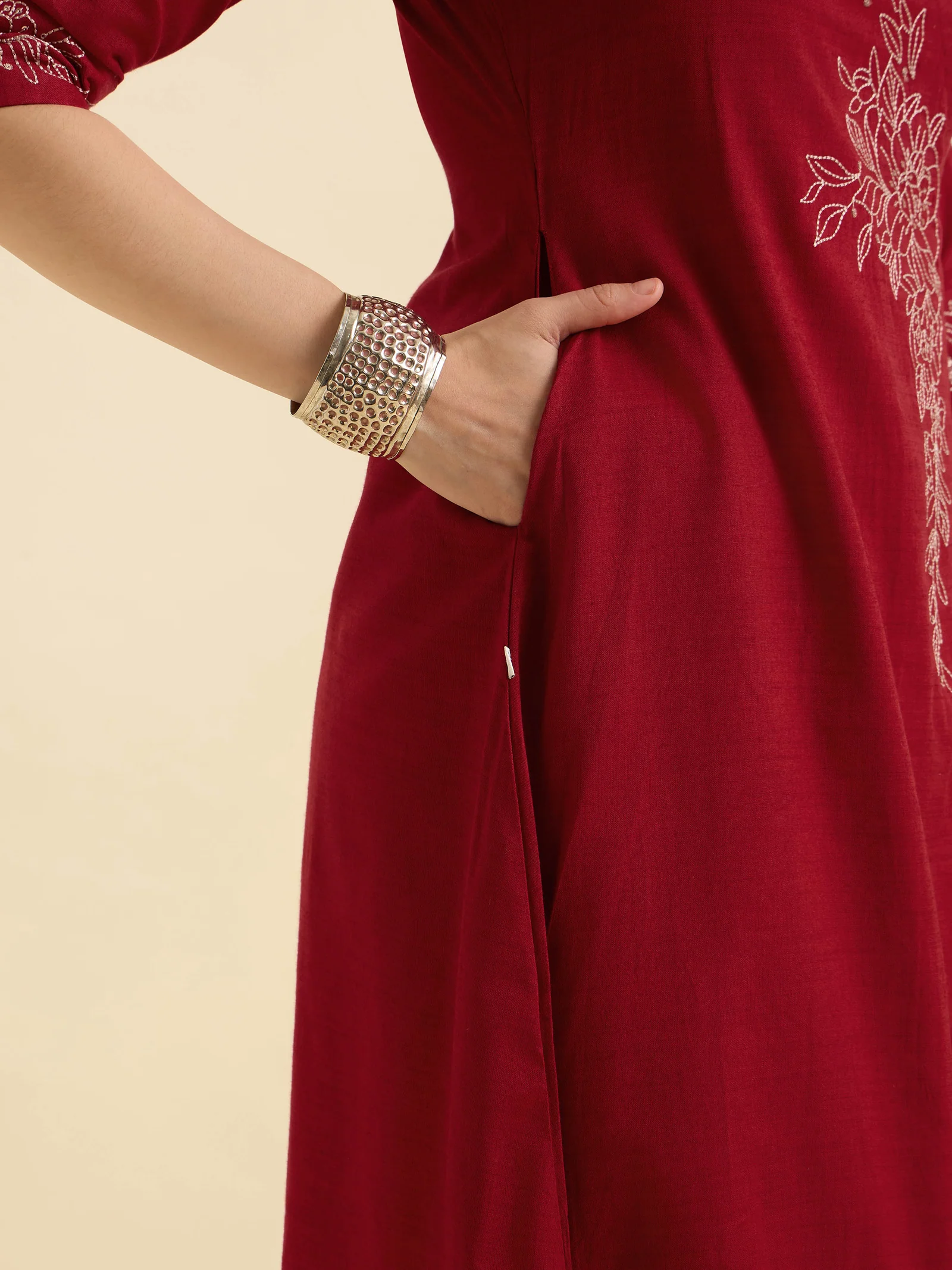 red-cotton-viscose--angrakha-kurti--with-sequence-embroidery-3