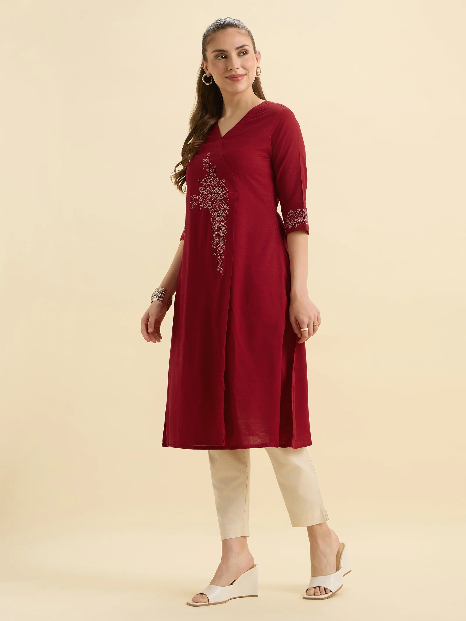 red-cotton-viscose--angrakha-kurti--with-sequence-embroidery-5