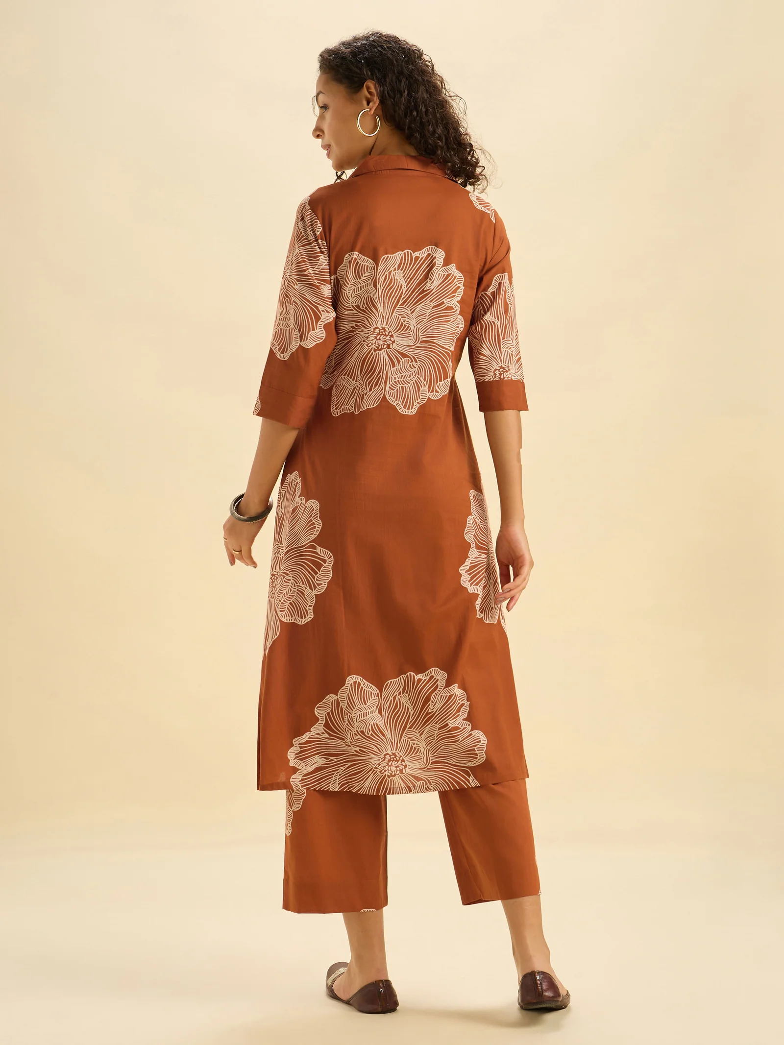 rust-orange-pure-cotton-printed-flared-kurti-set-7