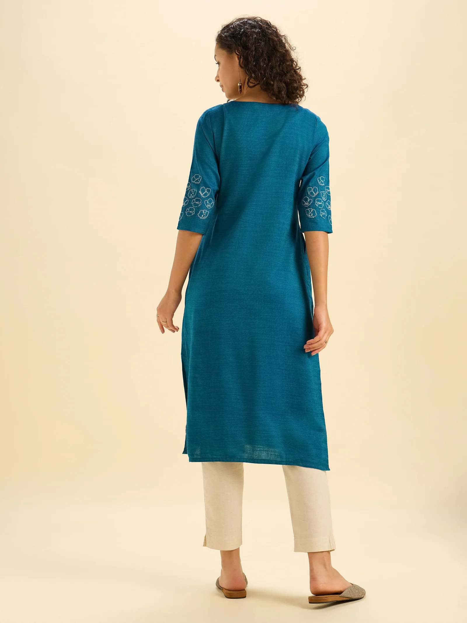 teal-blue-cotton-viscose-kurti-with-embroidery-6