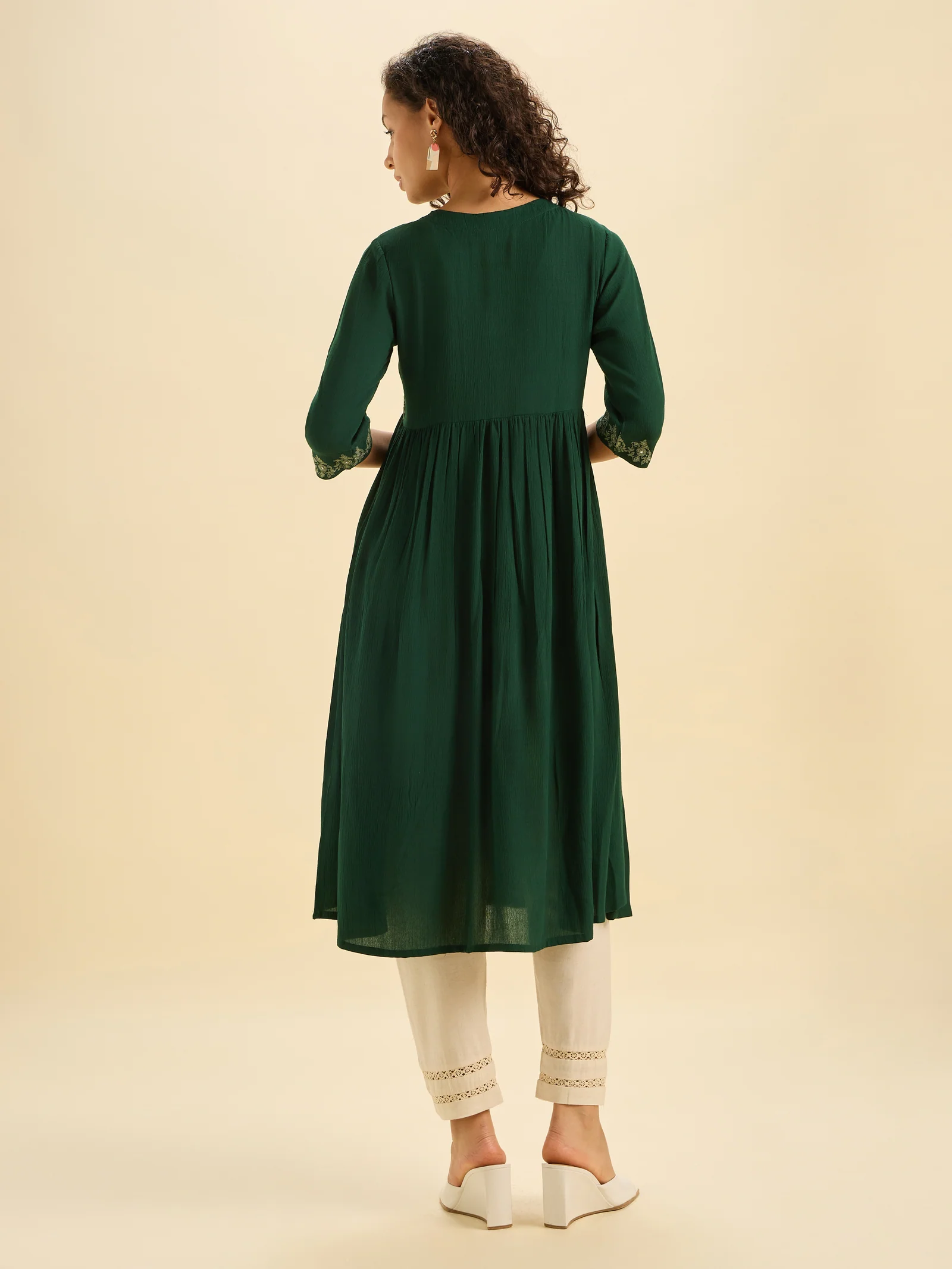 vismay-green-kurti-black