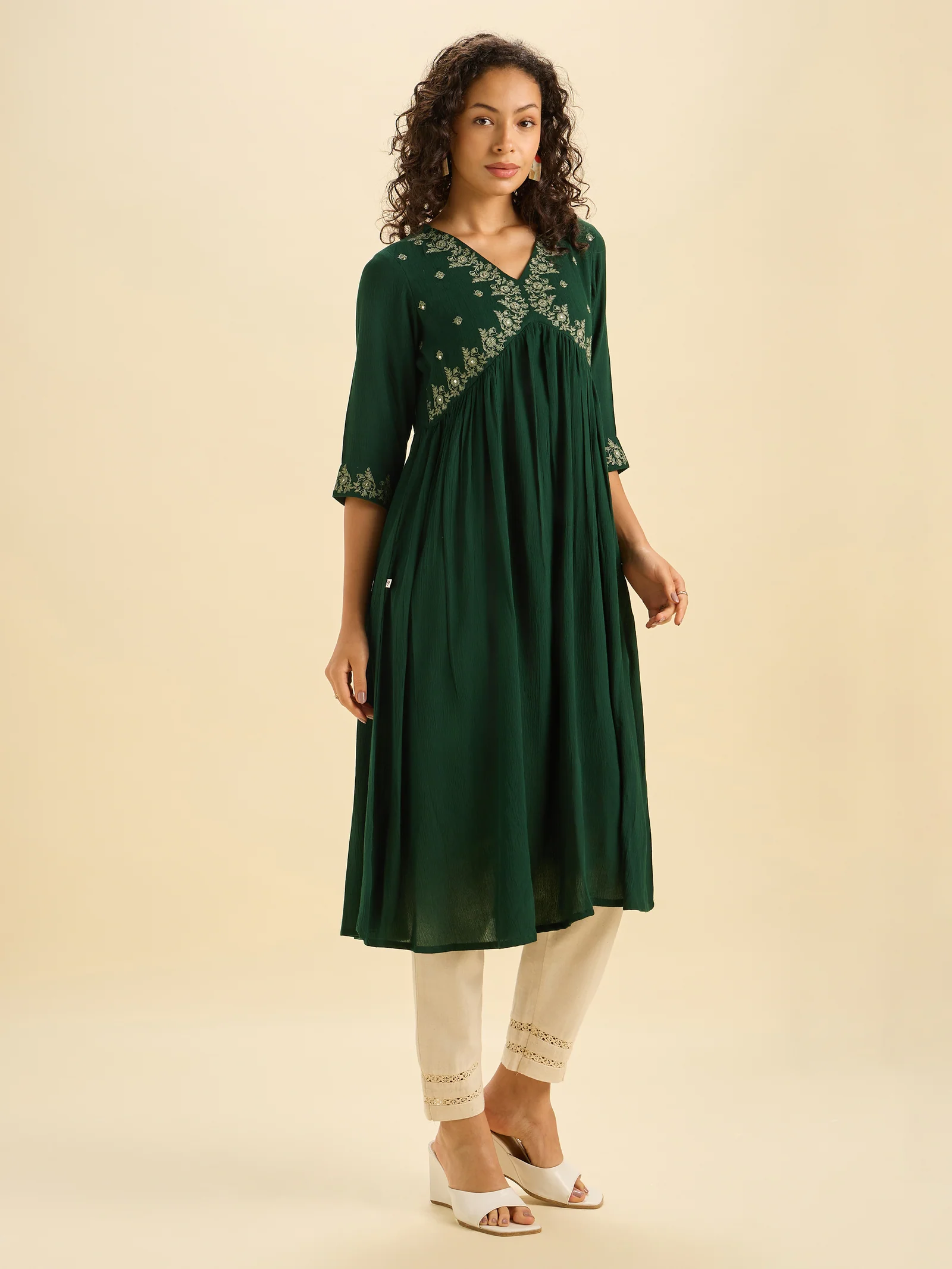vismay-green-kurti-front