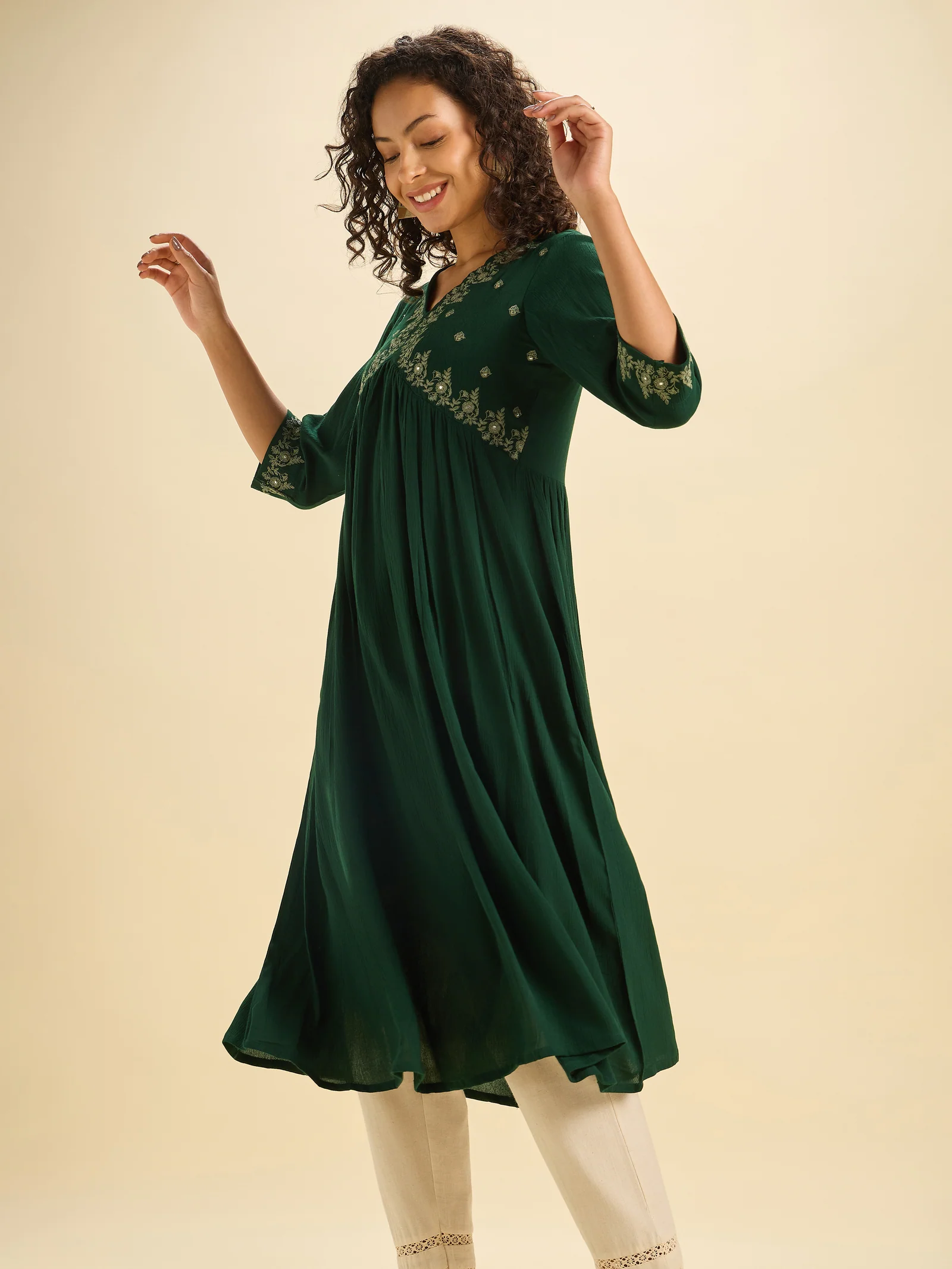 vismay-green-kurti-side
